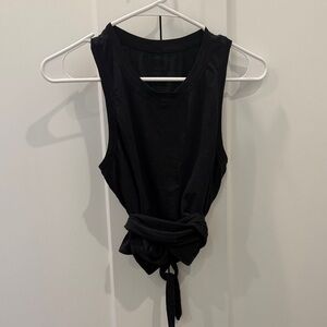 Lululemon Athletica Black Tie-Back Tank Top